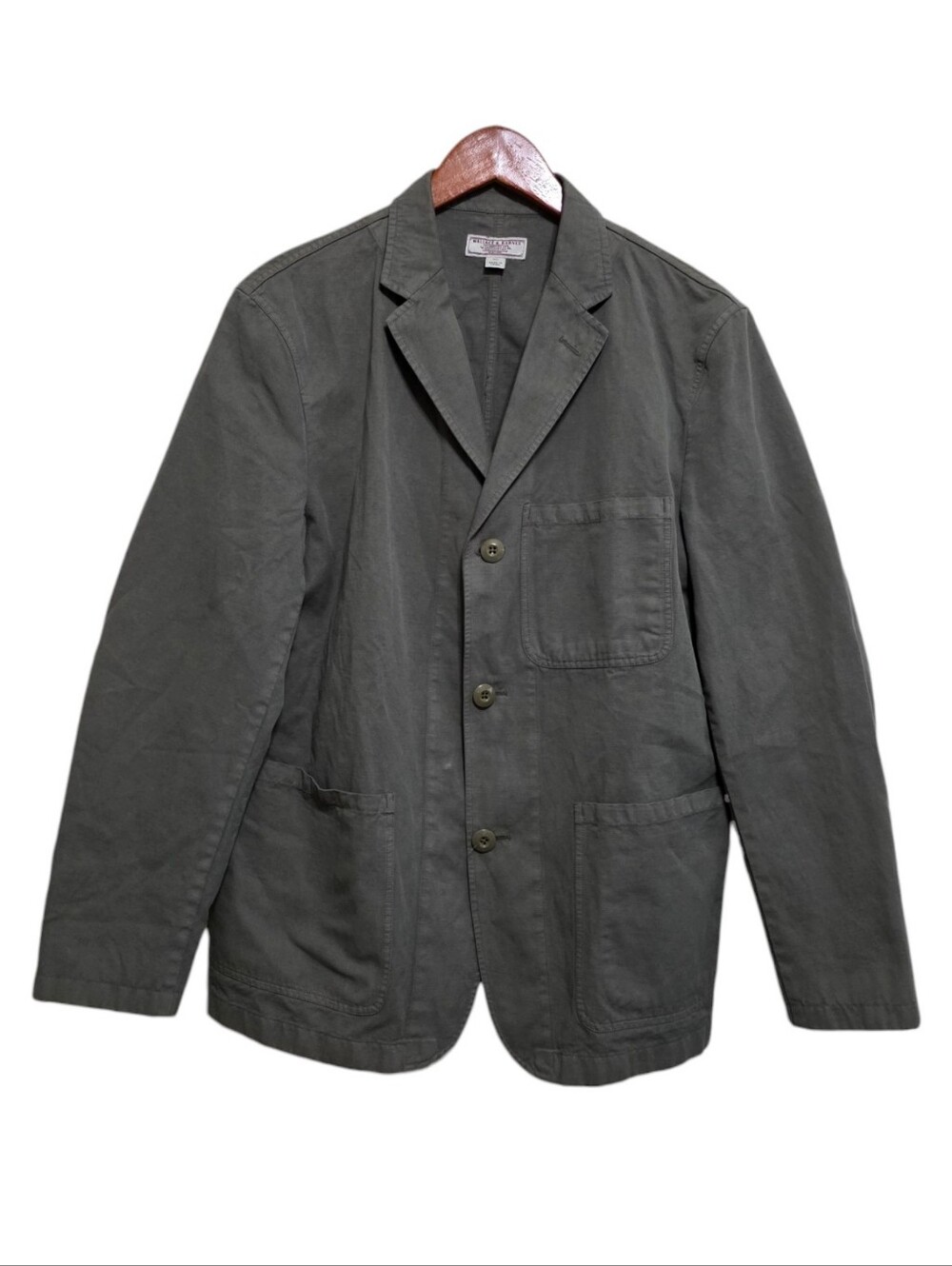Wallace & Barnes Slim Fit Chore Blazer in Sage Size 40S